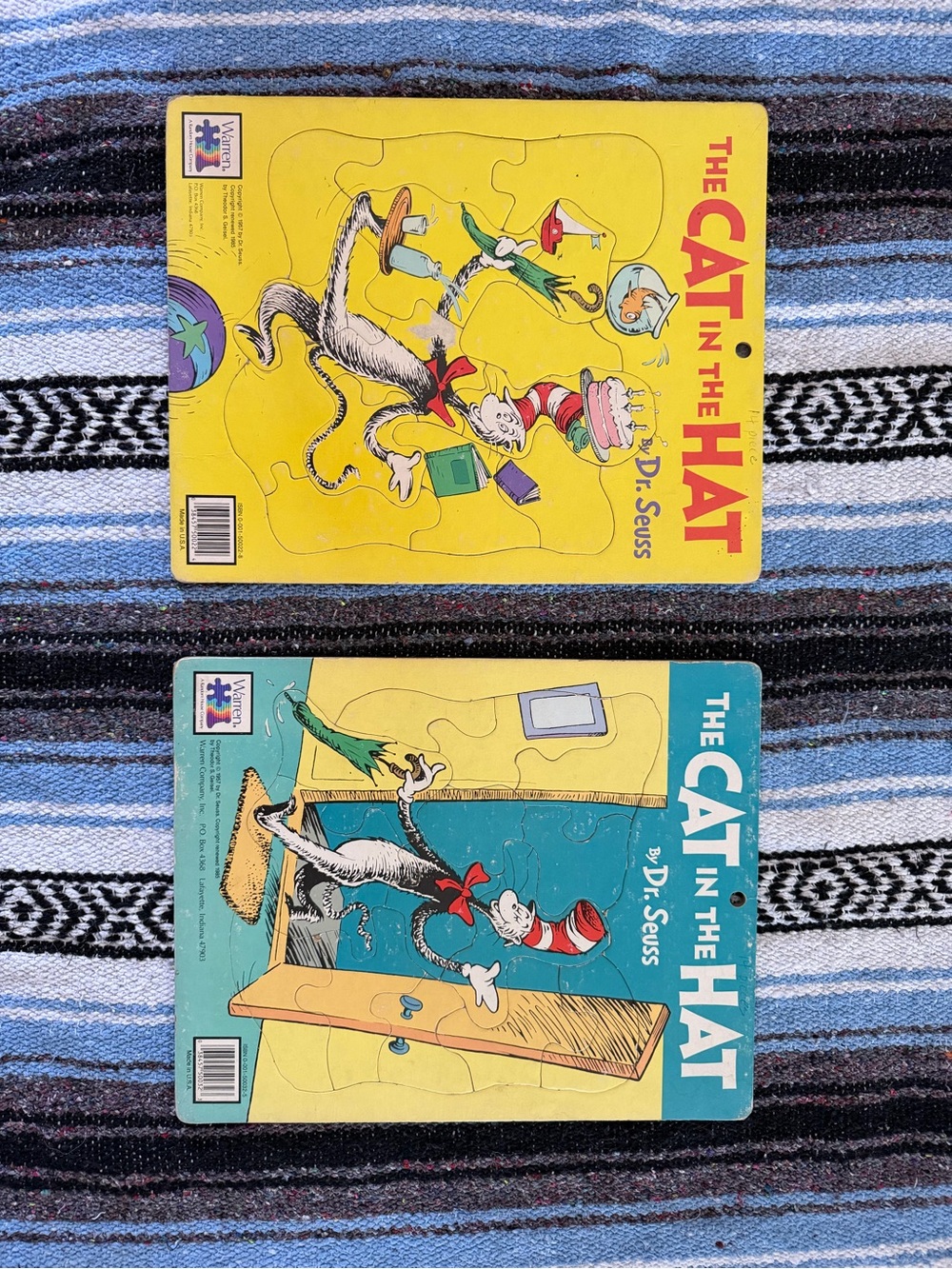 The Cat in the Hat Dr. Seuss Puzzle Boards - Yellow & Teal Covers